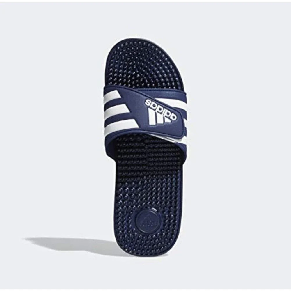 Adidas Adissage slides Sandals Dark Blue White Men’s Size 11 Women’s Size 12 - Picture 3 of 6